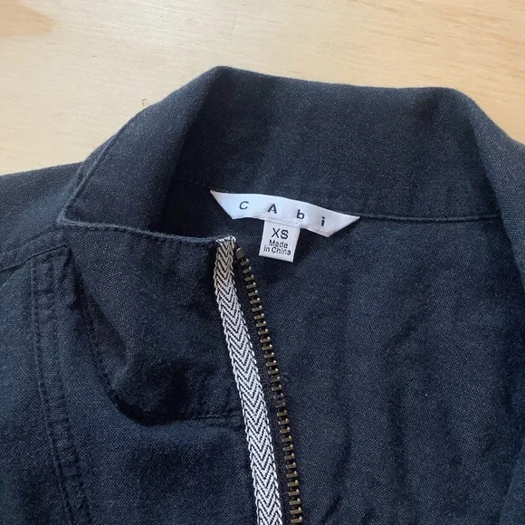 Cabi Womens Jacket x-Small Gray Military Utility Weekend Anorak Cotton #209 Coat - Picture 3 of 7